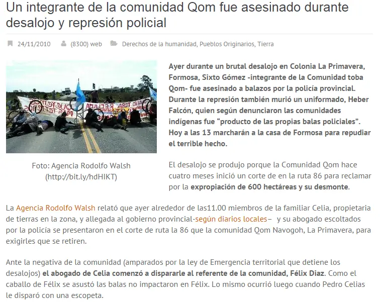 Hagamos top la represión de los K [Top Post]