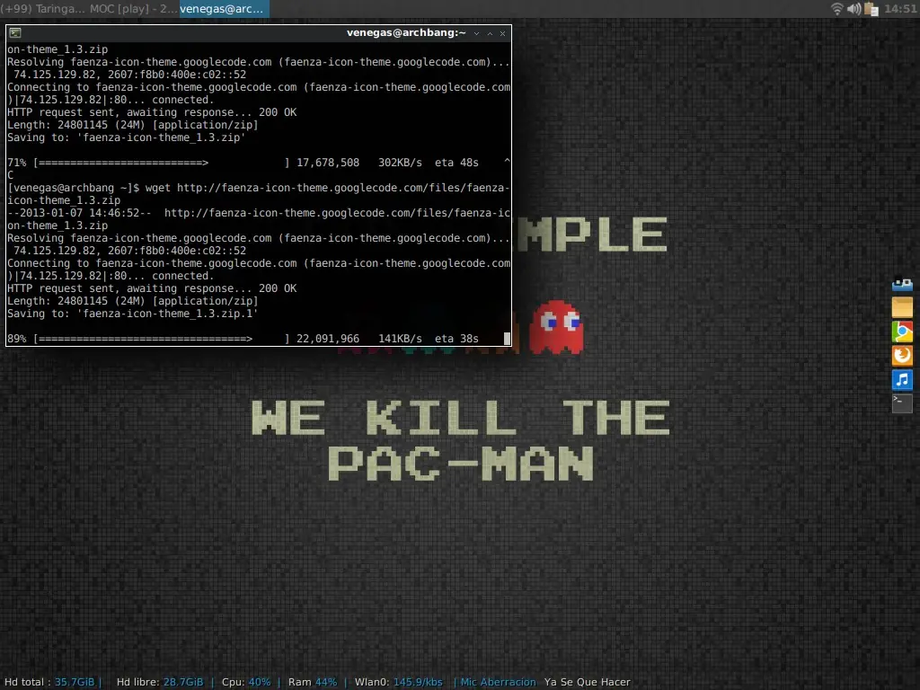 mi escritorio archbang 2013