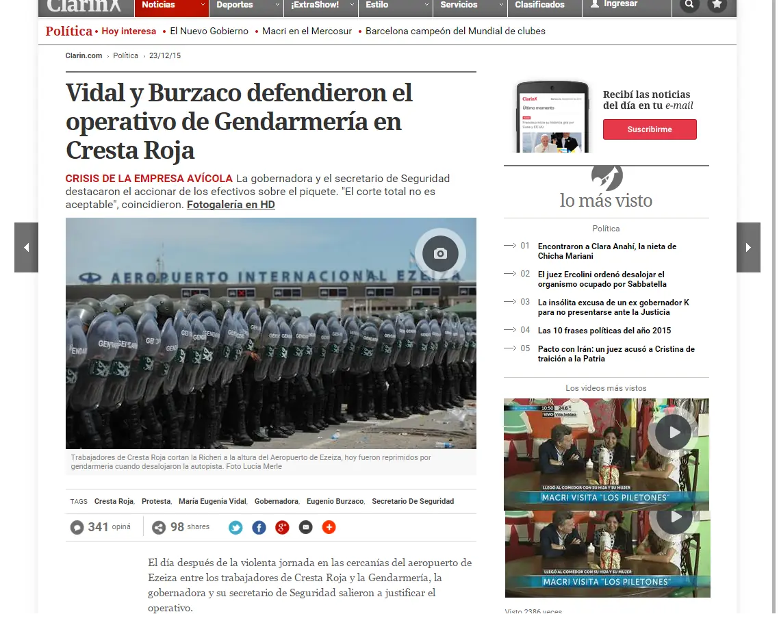 Hagamos top la represión de los K [Top Post]