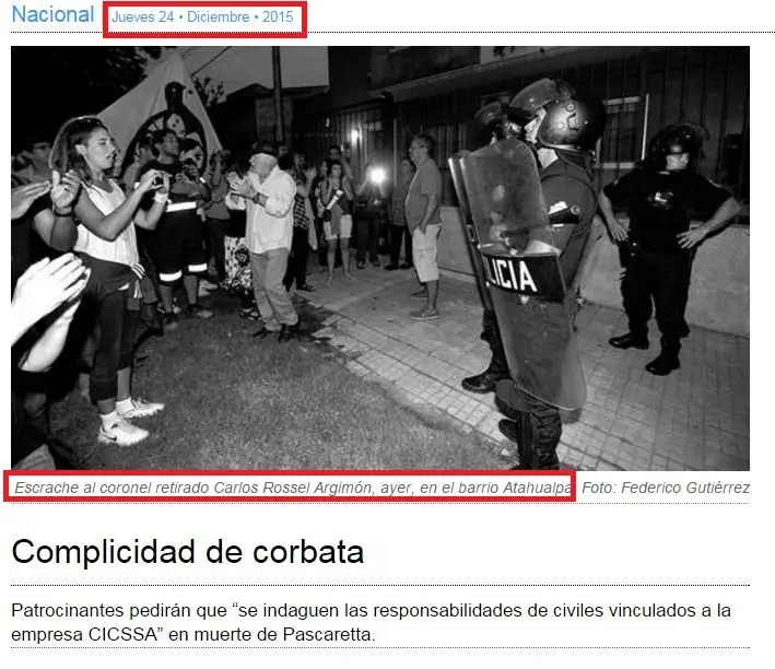 Uruguay - Ayer hubo escraches...