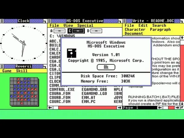 Así era primer software de Microsoft