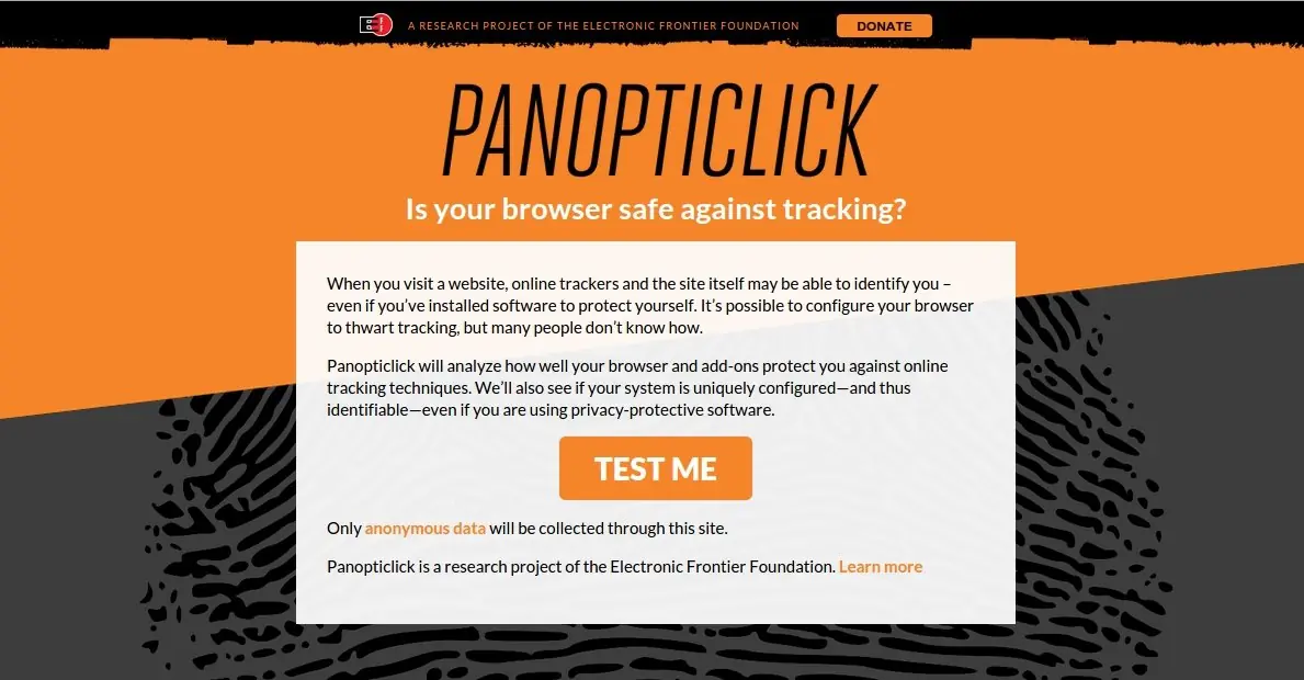 Panopticlick: saber si tu navegador está siendo seguido