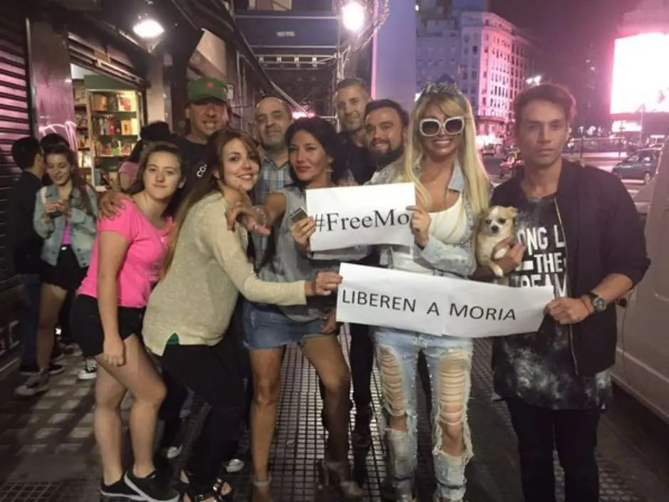 Se realizó la marcha por la liberación de Moria Casán