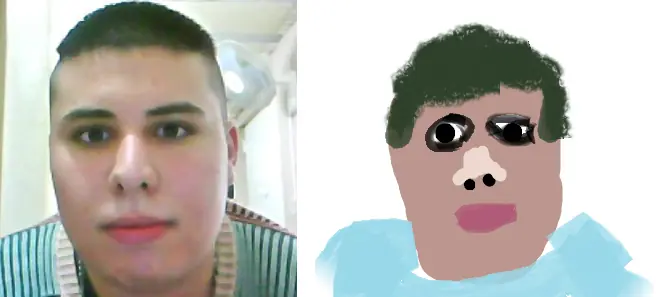 Retratos rústicos en paint de famosos