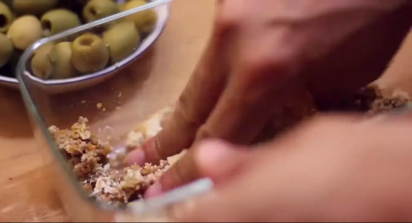 Aceitunas a la escolana - Paso a paso