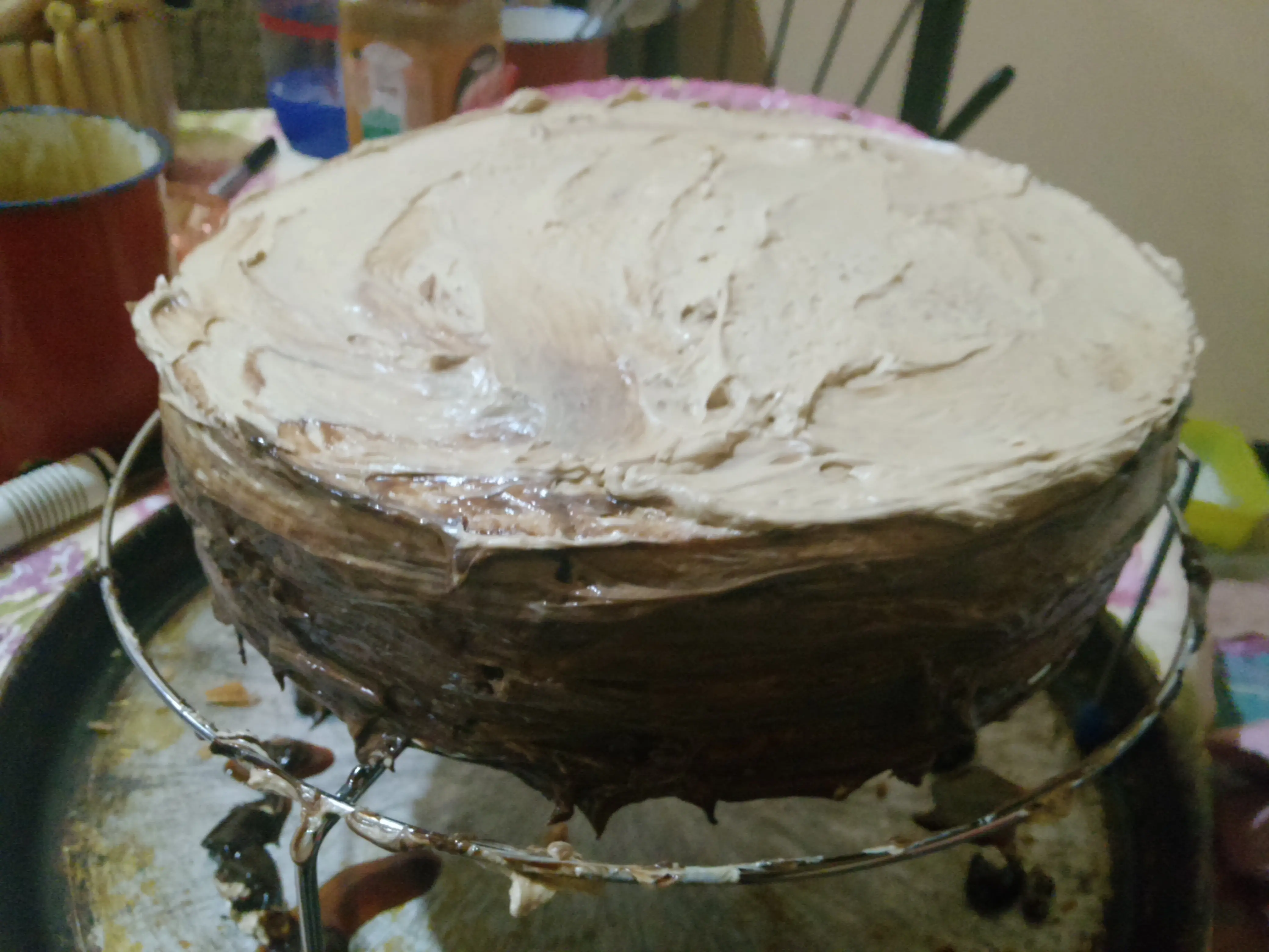 cake de cafe y chocolate