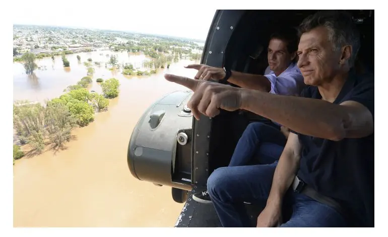 Macri: "En algunos lugares falta el agua y en algunos sobra"