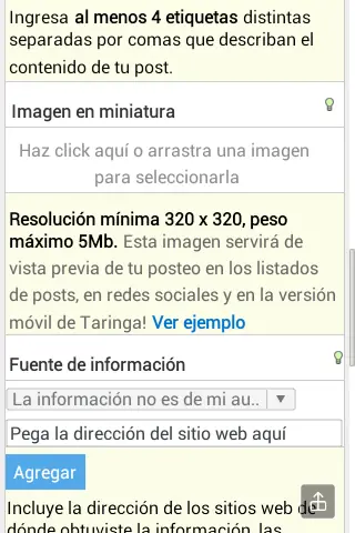 crear post