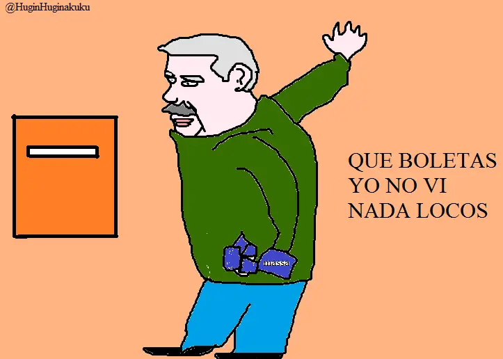 Dibuje a anibal fernandez robando boletas