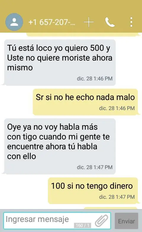 me amenazan de muerte