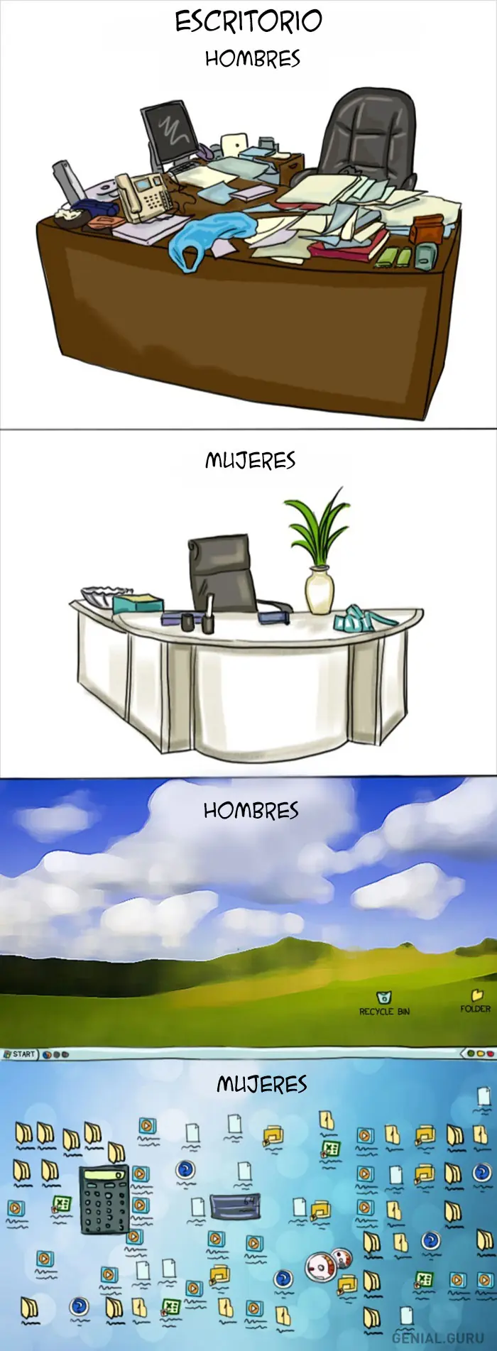 mujeres y hombres