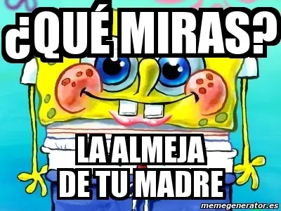 ¿Que miras la re-crapera concha de tu madre?