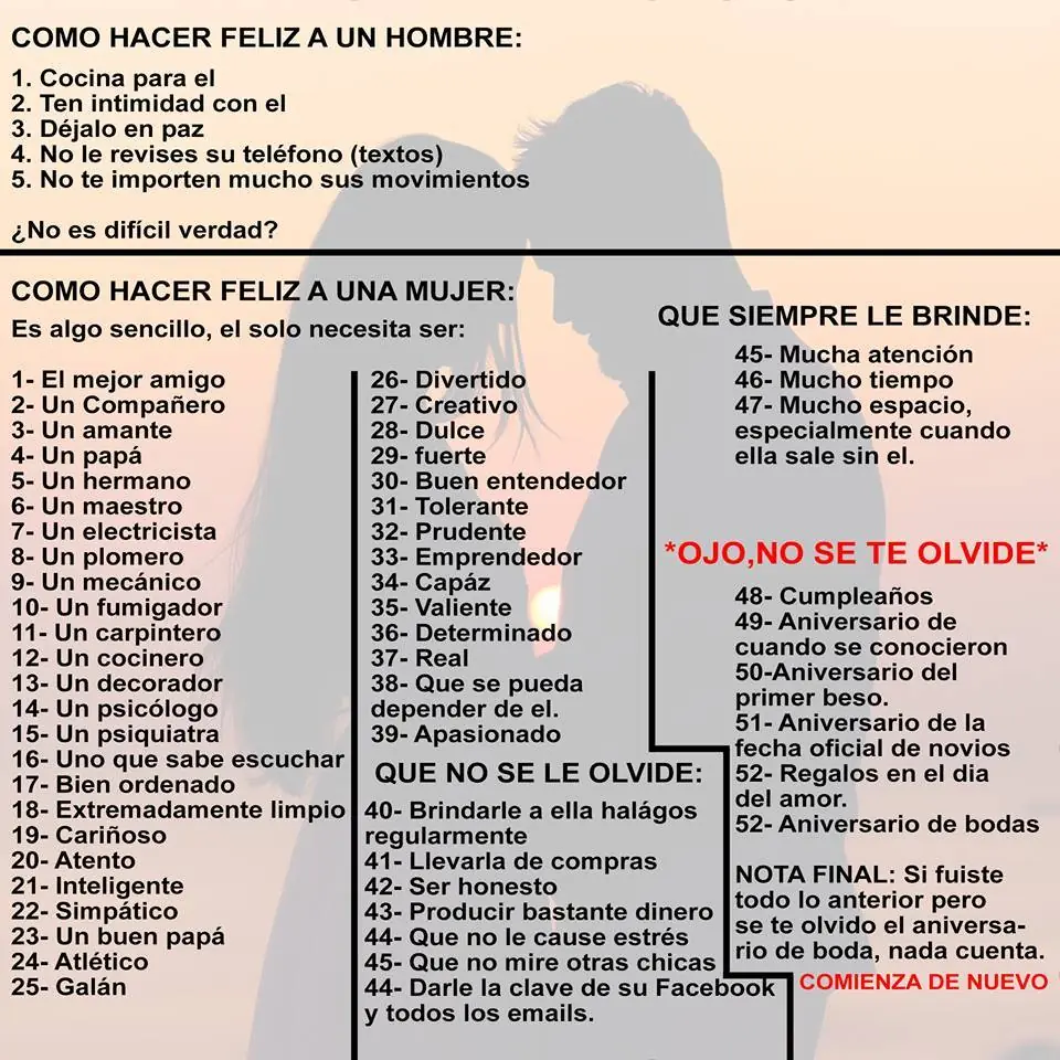 Como hacer feliz a una mujer en solo dos imagenes