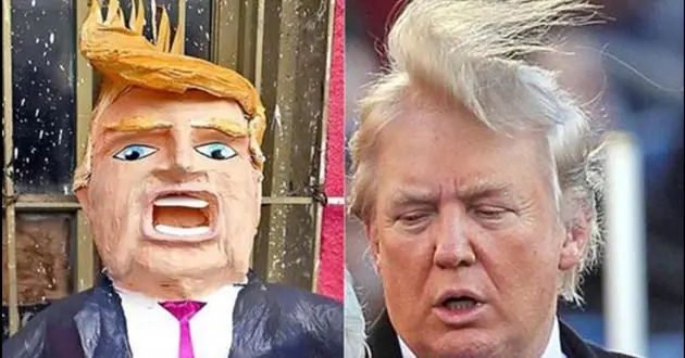 Piñatas para pegarle a Donald Trump