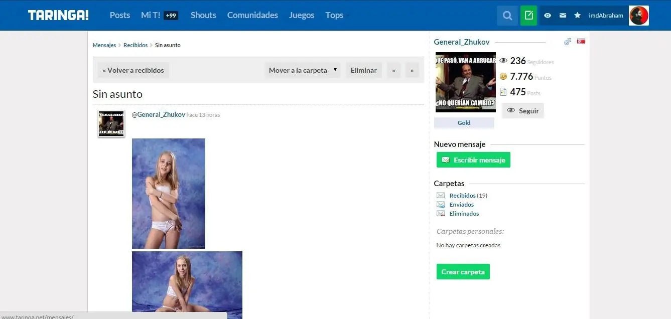 Me volvieron a enviar pornografia infantil por 2da vez