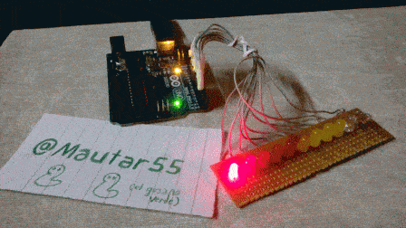 Hice un secuenciador LED con interfaz PC-Arduino. TLomuestro