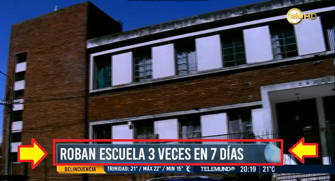 Uruguay - Robaron escuelita 3 veces en 7 dias