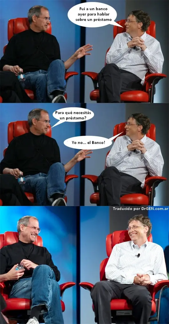 Chistes entre Bill Gates y Steve Jobs [Humor] + Facebook