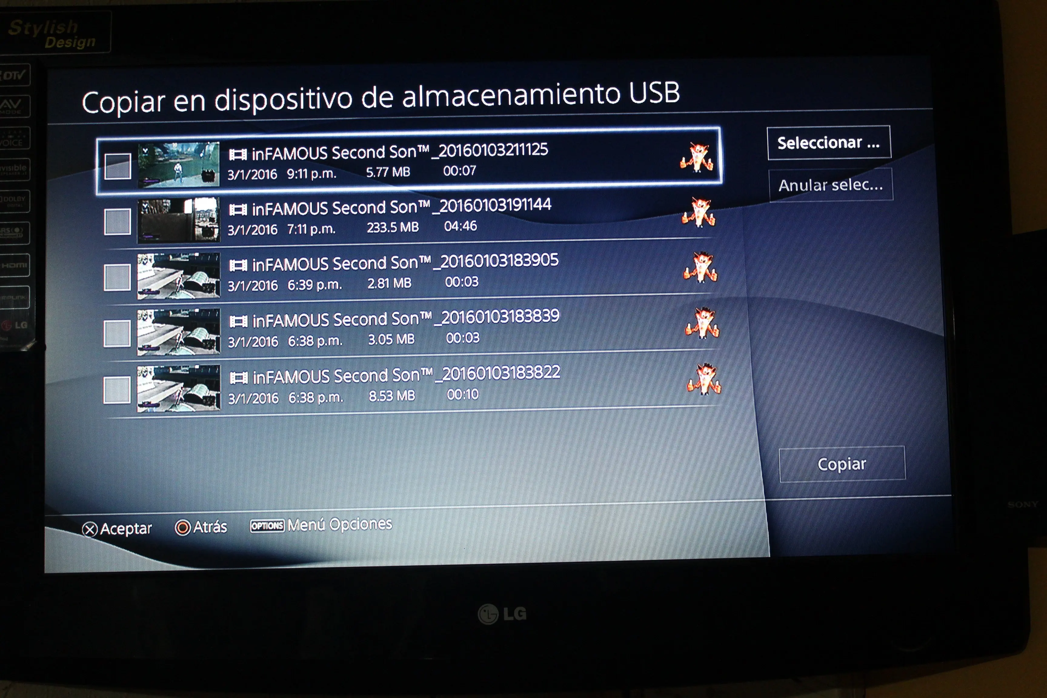 graba gameplays en usb