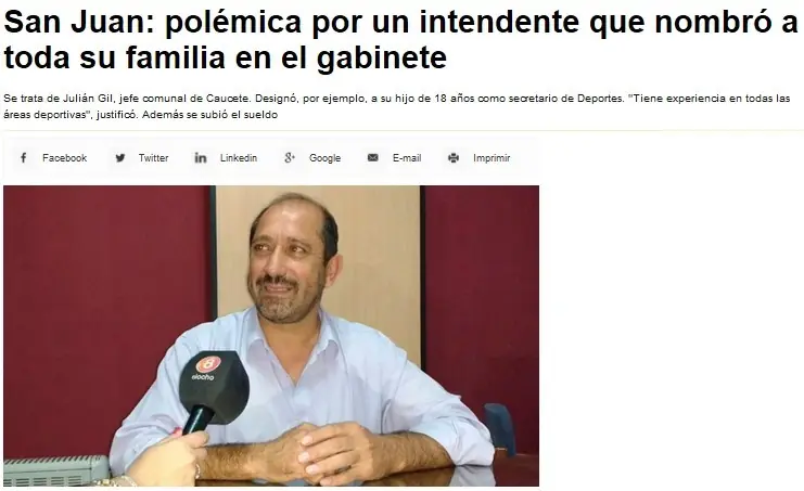 Maestro!! Intendente K puso a toda su familia en el Gabinete