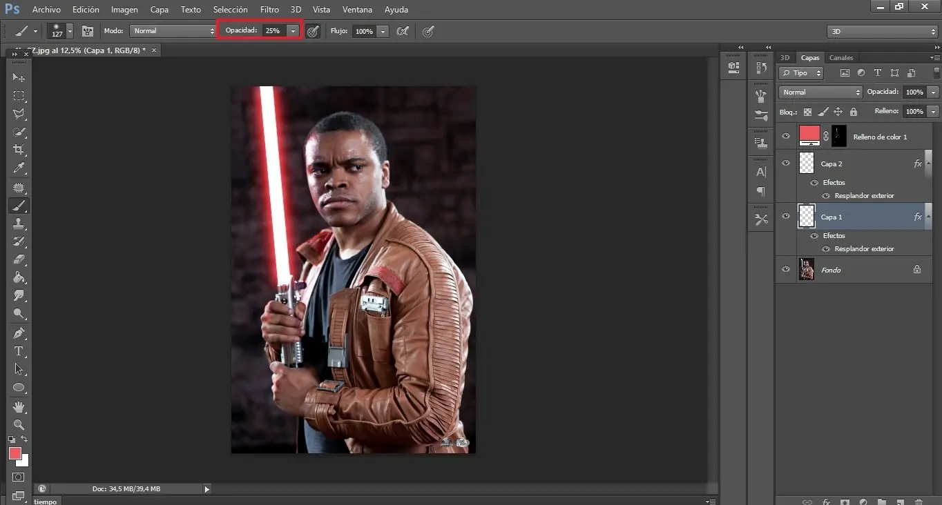 Photoshop para principiantes parte 7 : "Efecto sable láser"