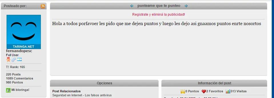 Todos los años de Taringa! Pasa papu