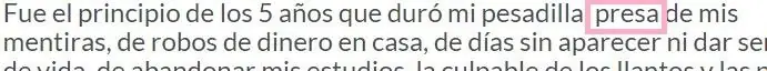 Desmentida"Deje la coca y te lo voy a contar" (Indignado)