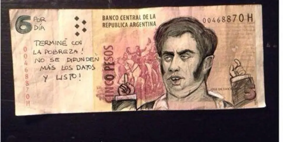 Arte en los billetes argentinos , pasa y reite papu