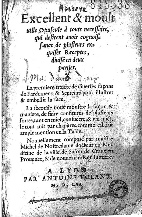 Las recetas de Nostradamus