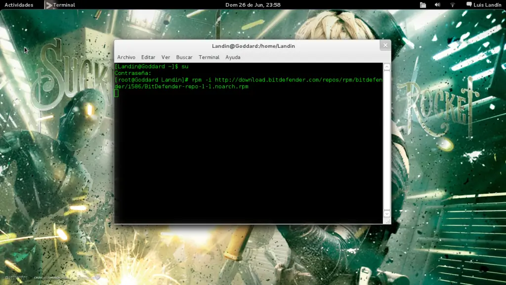 Instalar Bitdefender (antivirus) en Fedora