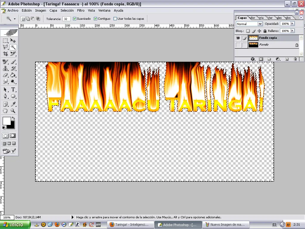 Tutorial Photoshop [Texto efecto Fuego]