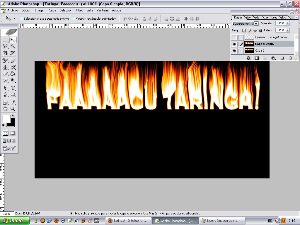 texto fuego