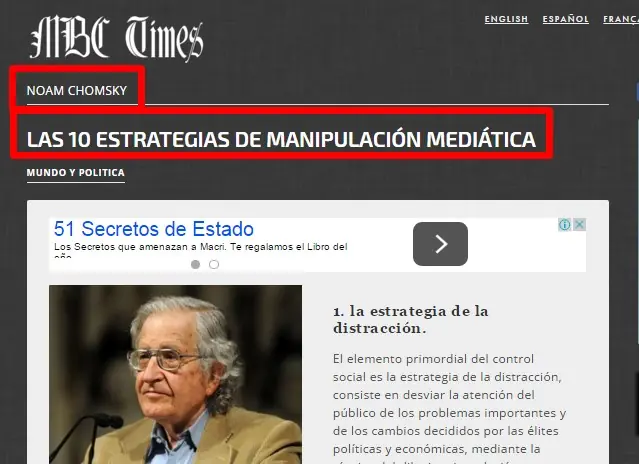 Chomsky explica como los medios pusieron a Macri