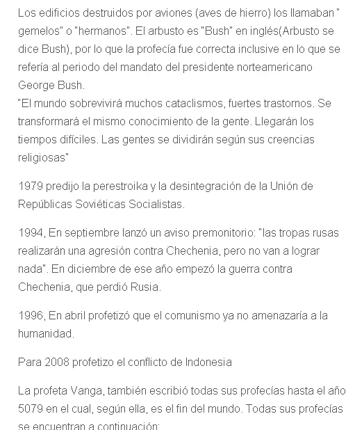 precdiciones para todos los anos