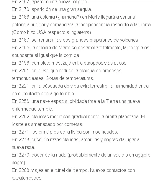 precdiciones para el 2016