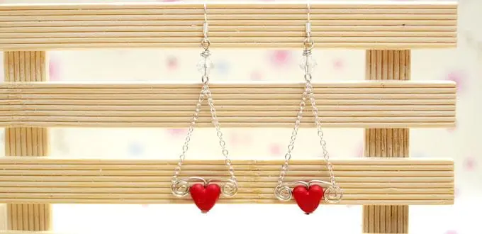 DIY pendientes de corazón para el San Valentín