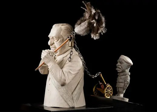 Esculturas graciosas de políticos Argentinos