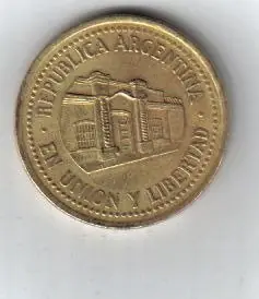 Monedas de 5 centavos de Argentina que valen 20 dolares.