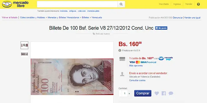 Ahora el bachaqueo de billetes llego a "Mercadolibre" Ahora el bachaqueo de billetes llego a "Mercadolibre"