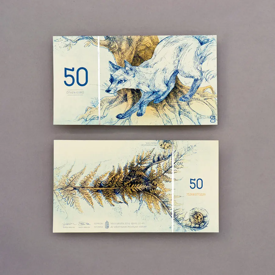 Billetes De Animales En Lugar De Los Euros Actuales