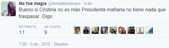 Ella Robo la cuenta de CasaRosada