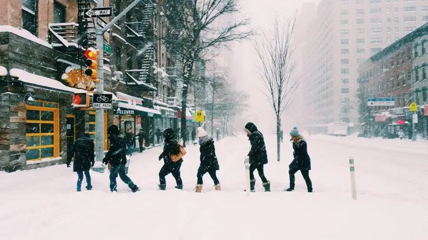 Uruguayos cuentan como se vivió la tormeta de nieve en NY