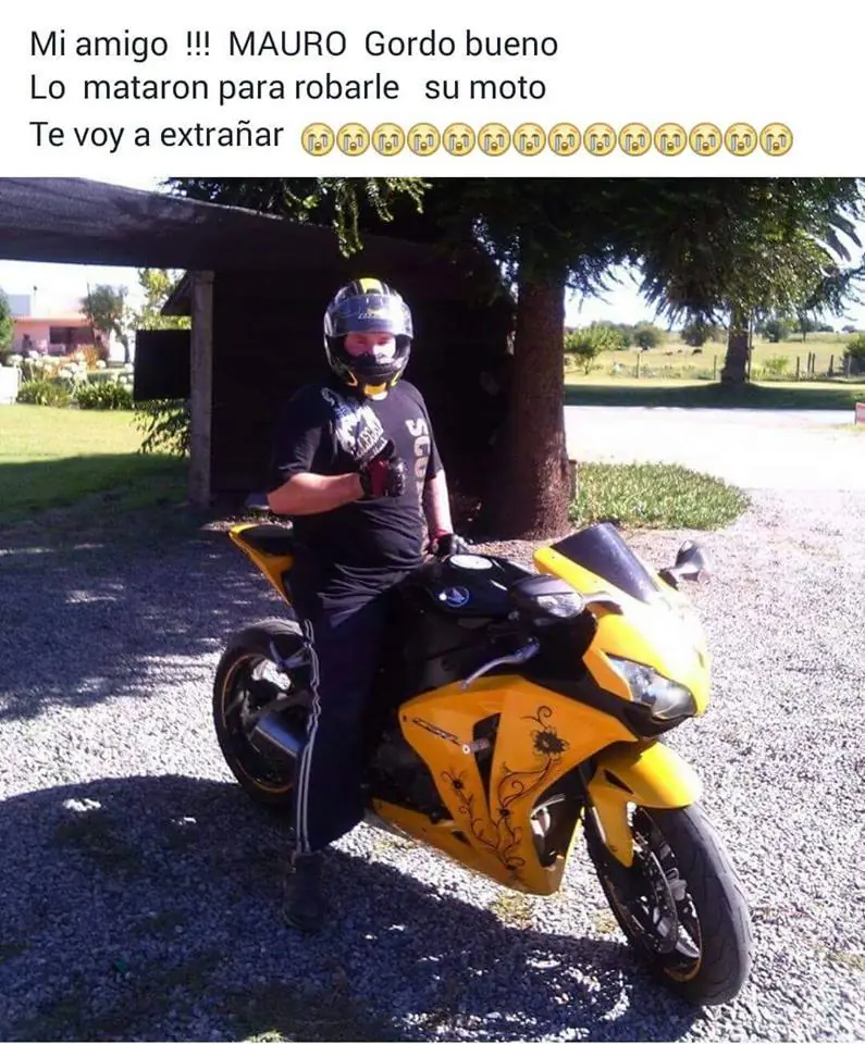 Mataron a mi amigo para robarle la moto y la publican en fb!