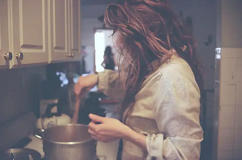 Lincesas en la cocina