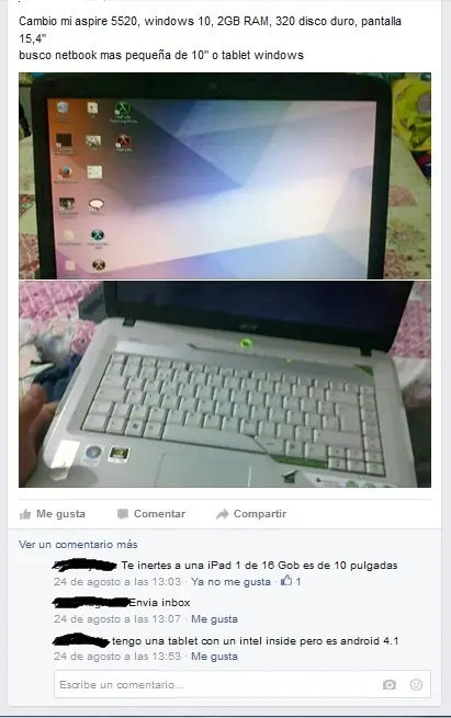 Con 12 USD me consegui una Laptop