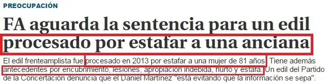 Uruguay - Investigan estafa de edil del FA