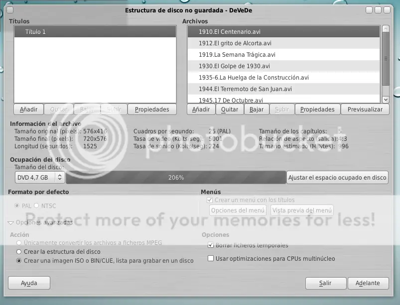 Devede, fácil y rápido creador de dvd +hack