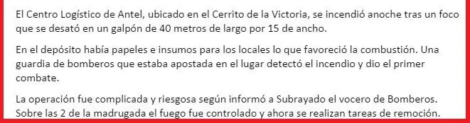 incendio antel