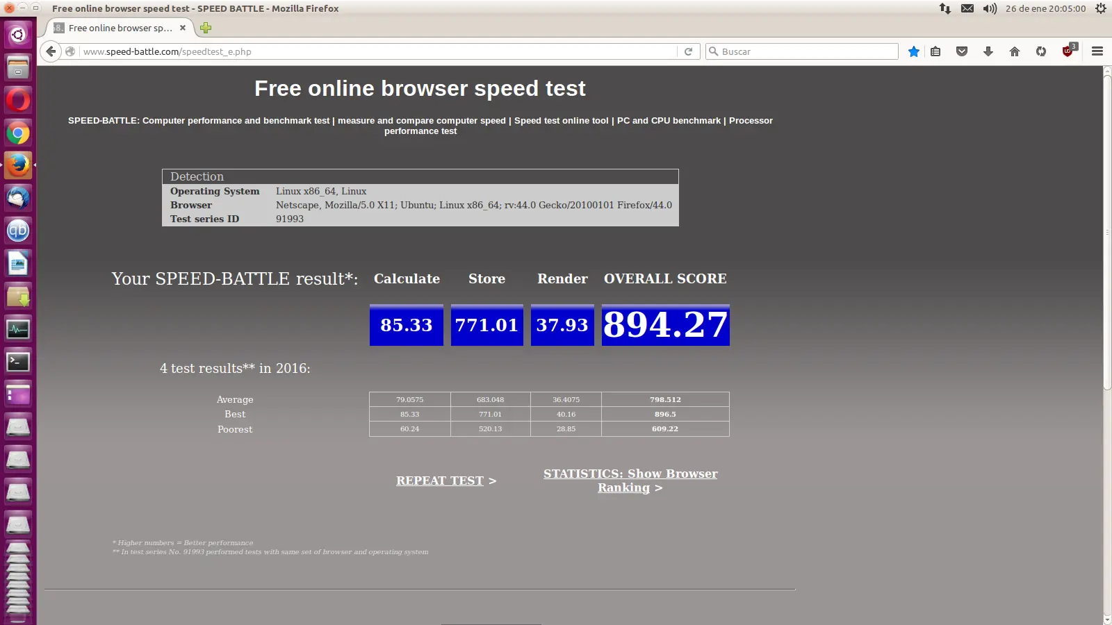 Test de velocidad Firefox, Chrome, Opera. Cuál gana ?