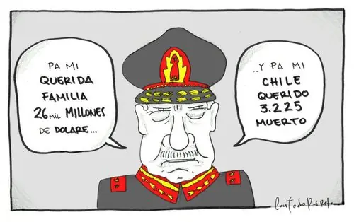 Los millones que acomulo  pinochet robándole a chile